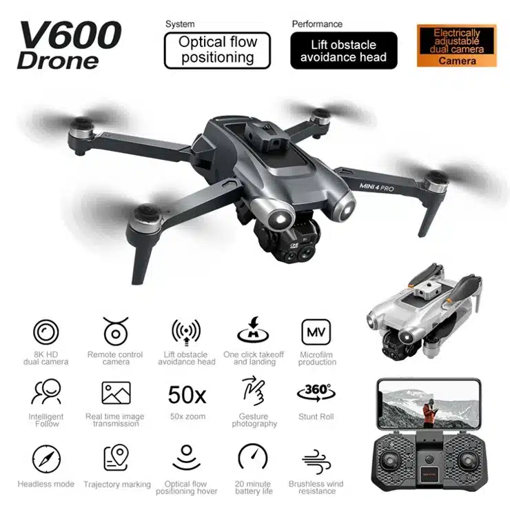 V600 Drone 4k HD Camera 2025